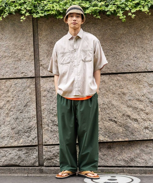 niko and...(ニコアンド)の「ライトサッカーオーバーパンツ(その他パンツ・メンズ・ブラック/グリーン/ベージュ・LARGE/MEDIUM)」の1枚目の写真