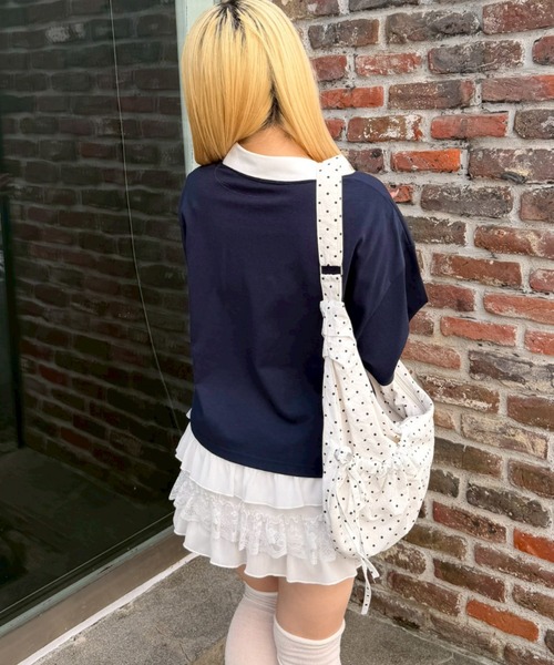 continuer de NICE CLAUP(コンティニューデナイスクラップ)の「クマさんのポロT(Tシャツ/カットソー・レディース・ブルー系その他/ネイビー/ピンク/オフホワイト・FREE)」の10枚目の写真