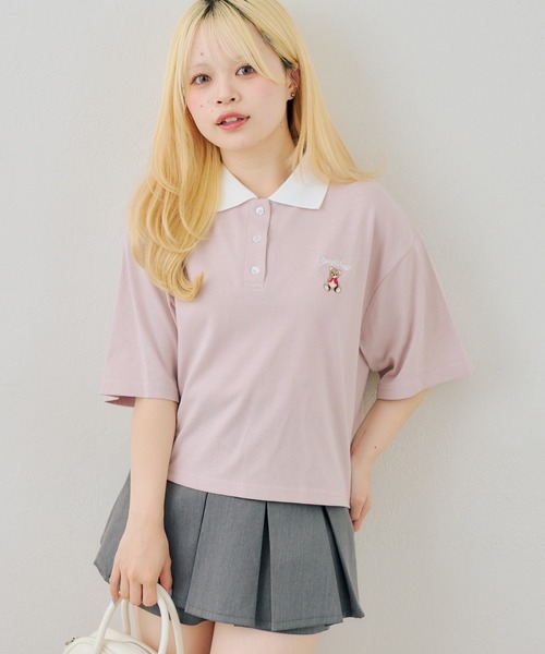 continuer de NICE CLAUP(コンティニューデナイスクラップ)の「クマさんのポロT(Tシャツ/カットソー・レディース・ブルー系その他/ネイビー/ピンク/オフホワイト・FREE)」の16枚目の写真