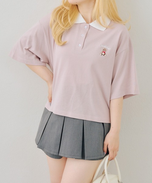 continuer de NICE CLAUP(コンティニューデナイスクラップ)の「クマさんのポロT(Tシャツ/カットソー・レディース・ブルー系その他/ネイビー/ピンク/オフホワイト・FREE)」の19枚目の写真
