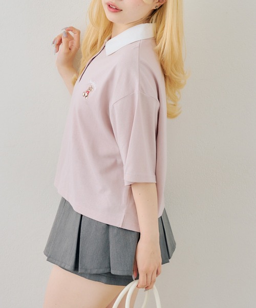 continuer de NICE CLAUP(コンティニューデナイスクラップ)の「クマさんのポロT(Tシャツ/カットソー・レディース・ブルー系その他/ネイビー/ピンク/オフホワイト・FREE)」の18枚目の写真