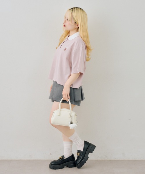 continuer de NICE CLAUP(コンティニューデナイスクラップ)の「クマさんのポロT(Tシャツ/カットソー・レディース・ブルー系その他/ネイビー/ピンク/オフホワイト・FREE)」の20枚目の写真