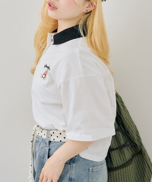continuer de NICE CLAUP(コンティニューデナイスクラップ)の「クマさんのポロT(Tシャツ/カットソー・レディース・ブルー系その他/ネイビー/ピンク/オフホワイト・FREE)」の14枚目の写真