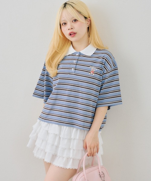 continuer de NICE CLAUP(コンティニューデナイスクラップ)の「クマさんのポロT(Tシャツ/カットソー・レディース・ブルー系その他/ネイビー/ピンク/オフホワイト・FREE)」の22枚目の写真