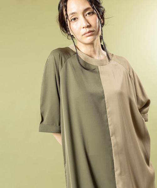 OSMOSIS(オズモーシス)の「2WAYトライカラーワンピース(ワンピース・レディース・ネイビー/ベージュ/ブラック・ONE SIZE)」の10枚目の写真
