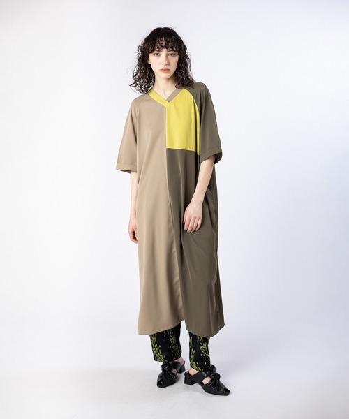 OSMOSIS(オズモーシス)の「2WAYトライカラーワンピース(ワンピース・レディース・ネイビー/ベージュ/ブラック・ONE SIZE)」の12枚目の写真