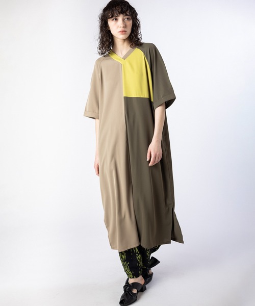OSMOSIS(オズモーシス)の「2WAYトライカラーワンピース(ワンピース・レディース・ネイビー/ベージュ/ブラック・ONE SIZE)」の13枚目の写真