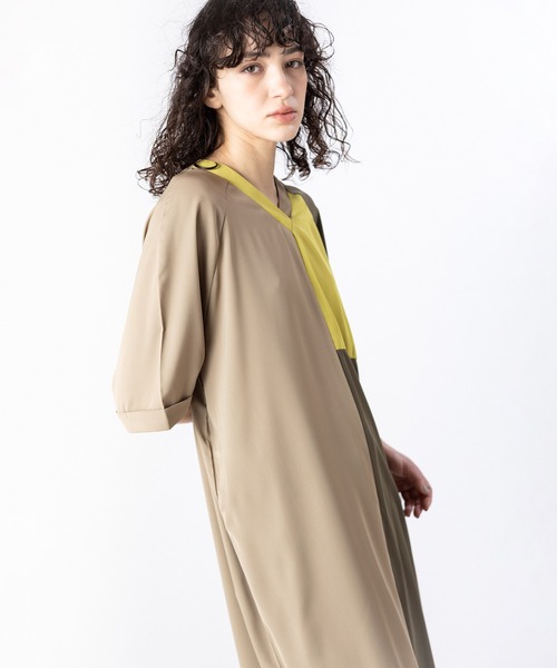 OSMOSIS(オズモーシス)の「2WAYトライカラーワンピース(ワンピース・レディース・ネイビー/ベージュ/ブラック・ONE SIZE)」の18枚目の写真