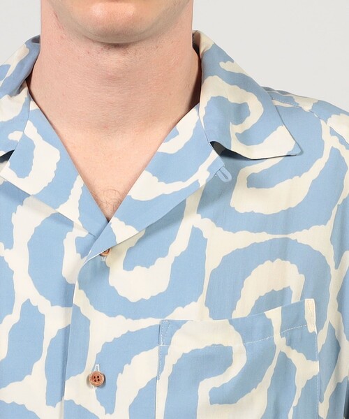 m's braque(エムズブラック)の「【別注】m's braque ポリエステル オープンカラー ハーフスリーブシャツ(シャツ/ブラウス・メンズ・ブルー系その他・38/36)」の6枚目の写真