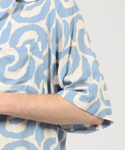 m's braque(エムズブラック)の「【別注】m's braque ポリエステル オープンカラー ハーフスリーブシャツ(シャツ/ブラウス・メンズ・ブルー系その他・38/36)」の7枚目の写真