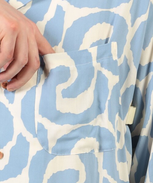 m's braque(エムズブラック)の「【別注】m's braque ポリエステル オープンカラー ハーフスリーブシャツ(シャツ/ブラウス・メンズ・ブルー系その他・38/36)」の8枚目の写真