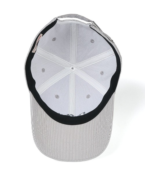 The DUFFER of ST.GEORGE(ザダファーオブセントジョージ)の「SEERSUCKER LOW CAP:シアサッカー素材 ベースボールキャップ(キャップ・メンズ・ホワイト/ライトグレー/ネイビー・F)」の12枚目の写真