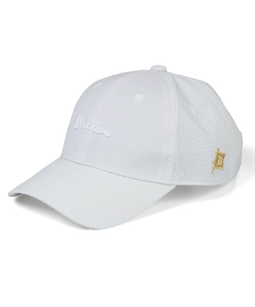 The DUFFER of ST.GEORGE(ザダファーオブセントジョージ)の「SEERSUCKER LOW CAP:シアサッカー素材 ベースボールキャップ(キャップ・メンズ・ホワイト/ライトグレー/ネイビー・F)」の4枚目の写真
