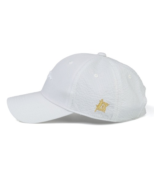 The DUFFER of ST.GEORGE(ザダファーオブセントジョージ)の「SEERSUCKER LOW CAP:シアサッカー素材 ベースボールキャップ(キャップ・メンズ・ホワイト/ライトグレー/ネイビー・F)」の7枚目の写真