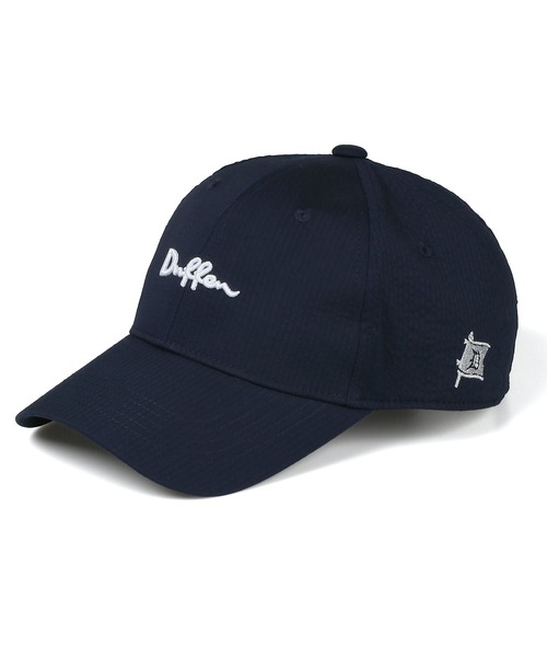 The DUFFER of ST.GEORGE(ザダファーオブセントジョージ)の「SEERSUCKER LOW CAP:シアサッカー素材 ベースボールキャップ(キャップ・メンズ・ホワイト/ライトグレー/ネイビー・F)」の6枚目の写真