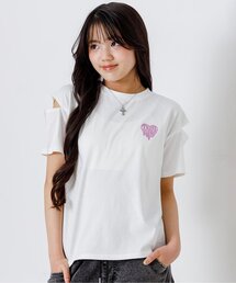 algy | バックグラデハート肩あき半袖Tシャツ(Tシャツ/カットソー)