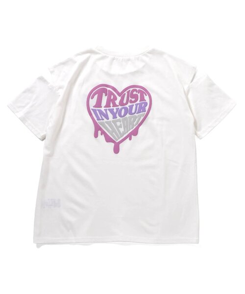 algy(アルジー)の「バックグラデハート肩あき半袖Tシャツ(Tシャツ/カットソー・キッズ・オフホワイト/ブラウン/ラベンダー/イエロー・120/130/140/150/160)」の22枚目の写真