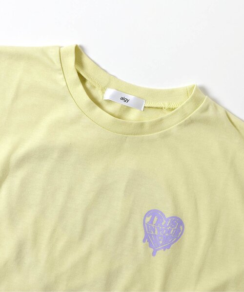 algy(アルジー)の「バックグラデハート肩あき半袖Tシャツ(Tシャツ/カットソー・キッズ・オフホワイト/ブラウン/ラベンダー/イエロー・120/130/140/150/160)」の6枚目の写真