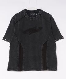 【P.N UNDERGROUND】メッシュ 切替 ワイドTシャツ