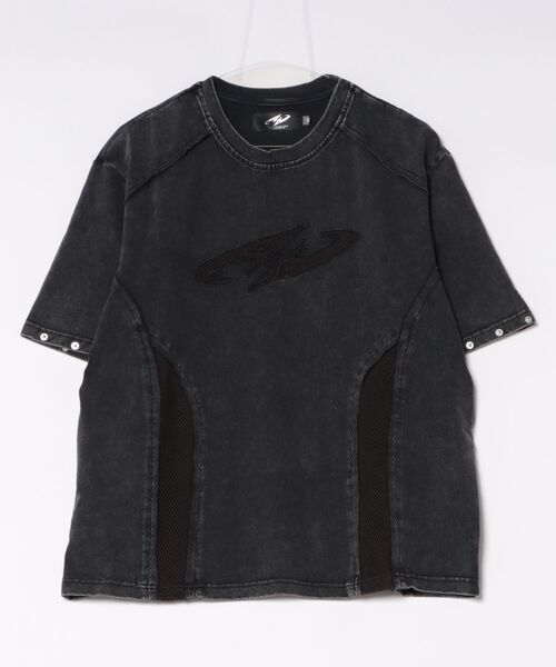 BENDER TOKYO(ベンダートウキョウ)の「【P.N UNDERGROUND】メッシュ 切替 ワイドTシャツ(Tシャツ/カットソー・メンズ・カモフラージュ/ブラック/グレー・M/L)」の2枚目の写真
