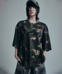 【P.N UNDERGROUND】メッシュ 切替 ワイドTシャツ