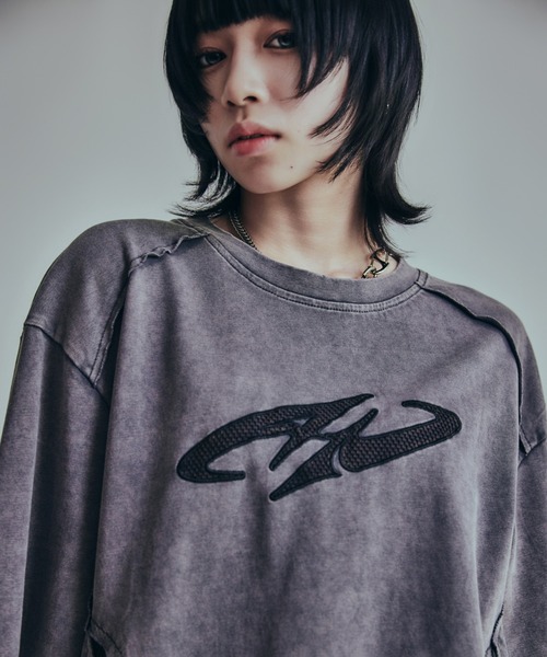 BENDER TOKYO(ベンダートウキョウ)の「【P.N UNDERGROUND】メッシュ 切替 ワイドTシャツ(Tシャツ/カットソー・メンズ・カモフラージュ/ブラック/グレー・M/L)」の5枚目の写真