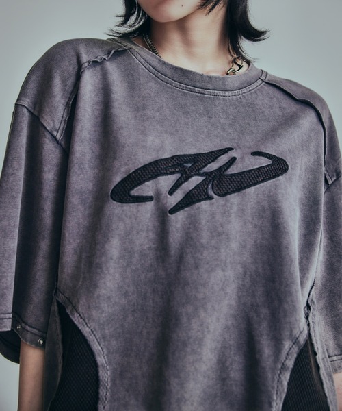 BENDER TOKYO(ベンダートウキョウ)の「【P.N UNDERGROUND】メッシュ 切替 ワイドTシャツ(Tシャツ/カットソー・メンズ・カモフラージュ/ブラック/グレー・M/L)」の10枚目の写真