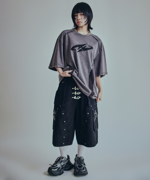 BENDER TOKYO(ベンダートウキョウ)の「【P.N UNDERGROUND】メッシュ 切替 ワイドTシャツ(Tシャツ/カットソー・メンズ・カモフラージュ/ブラック/グレー・M/L)」の13枚目の写真