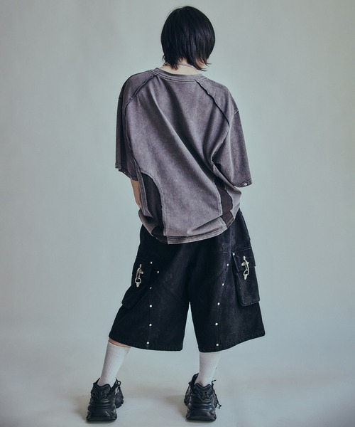 BENDER TOKYO(ベンダートウキョウ)の「【P.N UNDERGROUND】メッシュ 切替 ワイドTシャツ(Tシャツ/カットソー・メンズ・カモフラージュ/ブラック/グレー・M/L)」の16枚目の写真