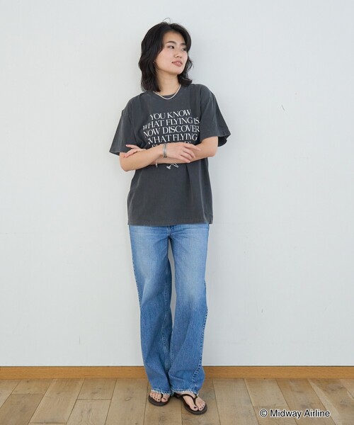 GOOD ROCK SPEED(グッドロックスピード)の「【GOOD ROCK SPEED/グッドロックスピード】Midway Airlines TEE ミッドウェイ・エアラインズ Tシャツ(Tシャツ/カットソー・レディース・チャコールグレー・フリー)」の19枚目の写真