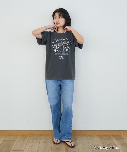 GOOD ROCK SPEED(グッドロックスピード)の「【GOOD ROCK SPEED/グッドロックスピード】Midway Airlines TEE ミッドウェイ・エアラインズ Tシャツ(Tシャツ/カットソー・レディース・チャコールグレー・フリー)」の17枚目の写真