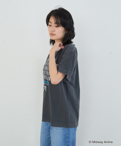 GOOD ROCK SPEED(グッドロックスピード)の「【GOOD ROCK SPEED/グッドロックスピード】Midway Airlines TEE ミッドウェイ・エアラインズ Tシャツ(Tシャツ/カットソー・レディース・チャコールグレー・フリー)」の11枚目の写真