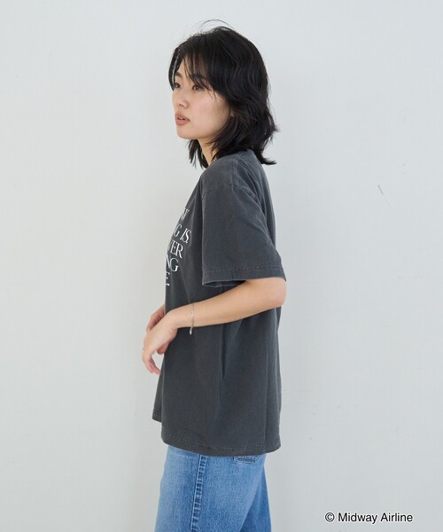 GOOD ROCK SPEED(グッドロックスピード)の「【GOOD ROCK SPEED/グッドロックスピード】Midway Airlines TEE ミッドウェイ・エアラインズ Tシャツ(Tシャツ/カットソー・レディース・チャコールグレー・フリー)」の10枚目の写真