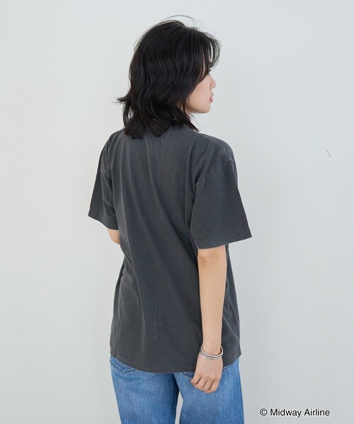 GOOD ROCK SPEED(グッドロックスピード)の「【GOOD ROCK SPEED/グッドロックスピード】Midway Airlines TEE ミッドウェイ・エアラインズ Tシャツ(Tシャツ/カットソー・レディース・チャコールグレー・フリー)」の9枚目の写真