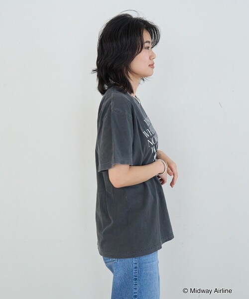 GOOD ROCK SPEED(グッドロックスピード)の「【GOOD ROCK SPEED/グッドロックスピード】Midway Airlines TEE ミッドウェイ・エアラインズ Tシャツ(Tシャツ/カットソー・レディース・チャコールグレー・フリー)」の8枚目の写真