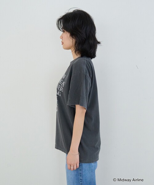 GOOD ROCK SPEED(グッドロックスピード)の「【GOOD ROCK SPEED/グッドロックスピード】Midway Airlines TEE ミッドウェイ・エアラインズ Tシャツ(Tシャツ/カットソー・レディース・チャコールグレー・フリー)」の5枚目の写真