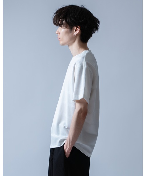 Crownor(クラウノアー)の「リンクスボーダー 半袖Tシャツ(Tシャツ/カットソー・メンズ・ホワイト/グレー/ブラック・LARGE/MEDIUM)」の17枚目の写真