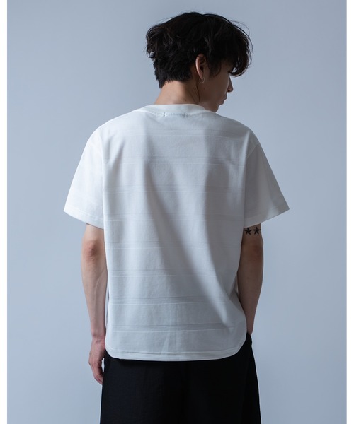 Crownor(クラウノアー)の「リンクスボーダー 半袖Tシャツ(Tシャツ/カットソー・メンズ・ホワイト/グレー/ブラック・LARGE/MEDIUM)」の18枚目の写真