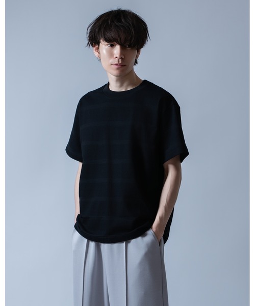 Crownor(クラウノアー)の「リンクスボーダー 半袖Tシャツ(Tシャツ/カットソー・メンズ・ホワイト/グレー/ブラック・LARGE/MEDIUM)」の12枚目の写真