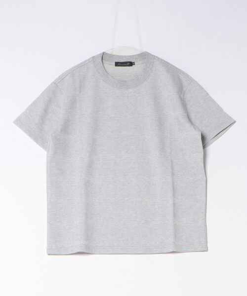 Crownor(クラウノアー)の「リンクスボーダー 半袖Tシャツ(Tシャツ/カットソー・メンズ・ホワイト/グレー/ブラック・LARGE/MEDIUM)」の8枚目の写真
