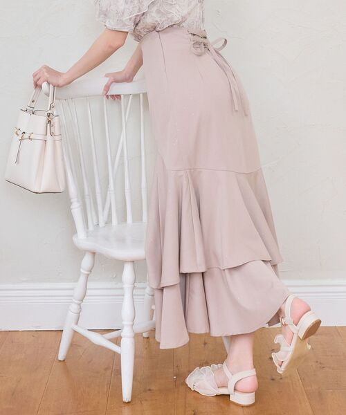 MAJESTIC LEGON(マジェスティックレゴン)の「キラキラレースアップマーメイドスカート(スカート・レディース・グレー/アイボリー/ピンクベージュ/ブラック・SMALL/MEDIUM)」の10枚目の写真
