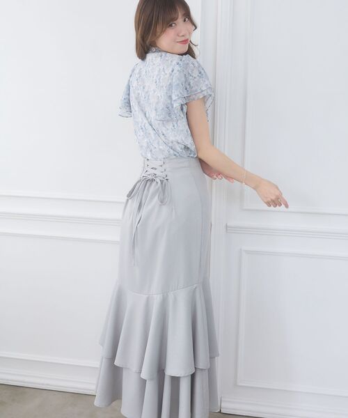 MAJESTIC LEGON(マジェスティックレゴン)の「キラキラレースアップマーメイドスカート(スカート・レディース・グレー/アイボリー/ピンクベージュ/ブラック・SMALL/MEDIUM)」の17枚目の写真