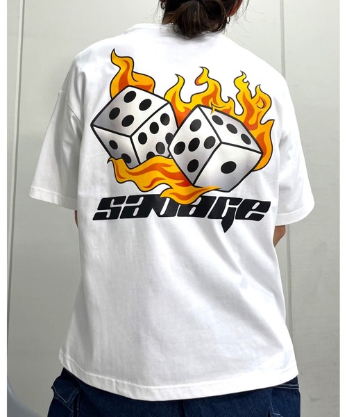 RGY(アールジーワイ)の「【RGY】ダイス両面プリント ビッグシルエットTシャツ(Tシャツ/カットソー・メンズ・ブラック/ネイビー/ホワイト・LARGE/MEDIUM)」の10枚目の写真
