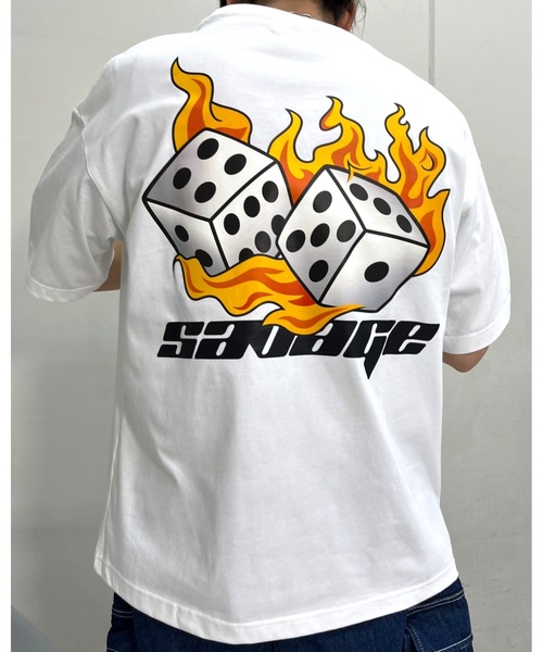 RGY(アールジーワイ)の「【RGY】ダイス両面プリント ビッグシルエットTシャツ(Tシャツ/カットソー・メンズ・ブラック/ネイビー/ホワイト・LARGE/MEDIUM)」の11枚目の写真