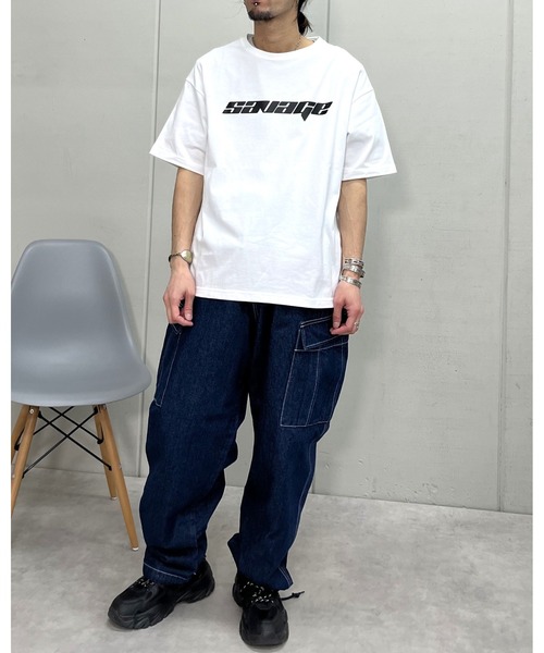 RGY(アールジーワイ)の「【RGY】ダイス両面プリント ビッグシルエットTシャツ(Tシャツ/カットソー・メンズ・ブラック/ネイビー/ホワイト・LARGE/MEDIUM)」の14枚目の写真