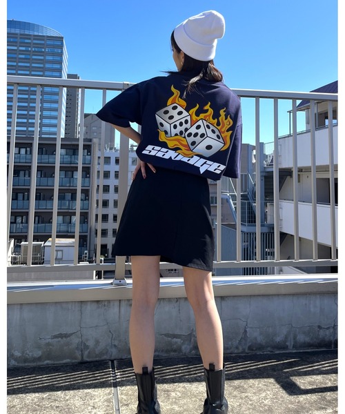 RGY(アールジーワイ)の「【RGY】ダイス両面プリント ビッグシルエットTシャツ(Tシャツ/カットソー・メンズ・ブラック/ネイビー/ホワイト・LARGE/MEDIUM)」の19枚目の写真
