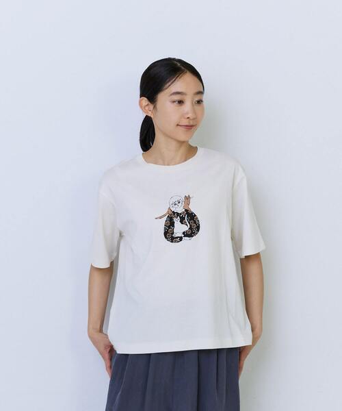 ADIEU TRISTESSE(アデュートリステス)の「杉本さなえさん コラボTシャツ(Tシャツ/カットソー・レディース・ピンク/グレー/アイボリー・FREE)」の1枚目の写真