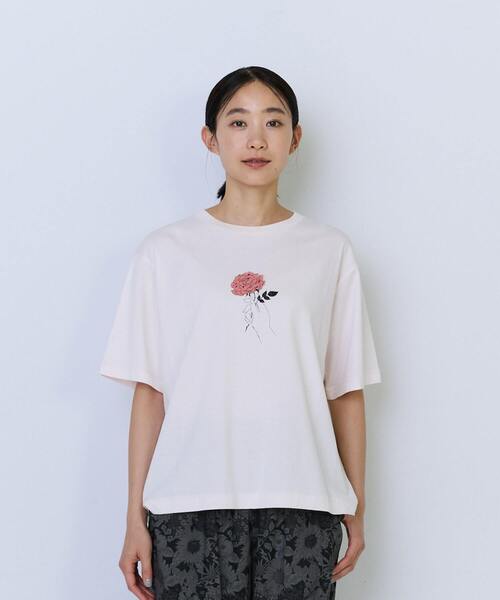 ADIEU TRISTESSE(アデュートリステス)の「杉本さなえさん コラボTシャツ(Tシャツ/カットソー・レディース・ピンク/グレー/アイボリー・FREE)」の13枚目の写真