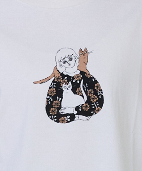 ADIEU TRISTESSE（アデュートリステス）の「杉本さなえさん コラボTシャツ（Tシャツ/カットソー・レディース・ピンク/グレー/アイボリー・FREE）」の11枚目の写真