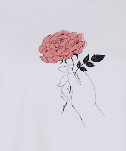 ADIEU TRISTESSE（アデュートリステス）の「杉本さなえさん コラボTシャツ（Tシャツ/カットソー・レディース・ピンク/グレー/アイボリー・FREE）」の4枚目の写真